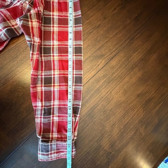 Duluth Trading Co. Red Plaid Cotton Flannel heavyweight Shirt, Size 2XL Tall - Picture 8 of 12